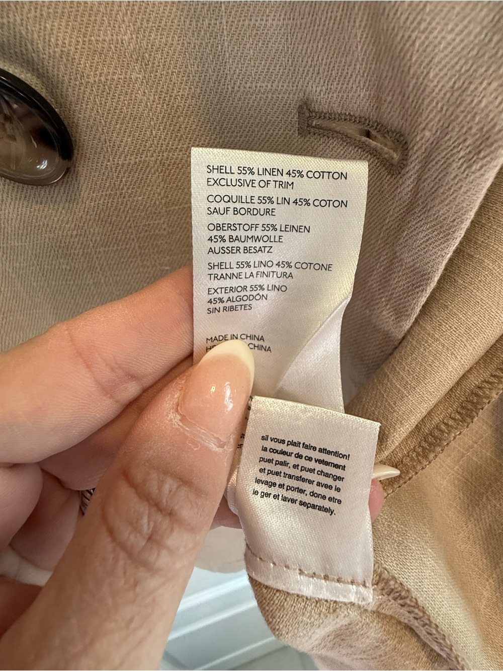 Anthropologie - Pilcro Beige Women's Lightweight Oversized Jacket - Picture 9 of 9